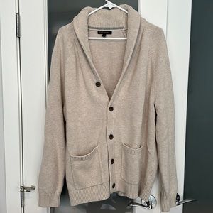 Men’s XL Beige Banana Republic Shawl Collar Cardigan Sweater